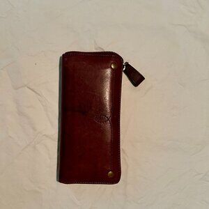 Like New Frye Campus Rivet Wallet - Burgundy